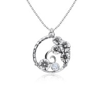 Chaplet CZ Style Silver Necklace SPE-3669